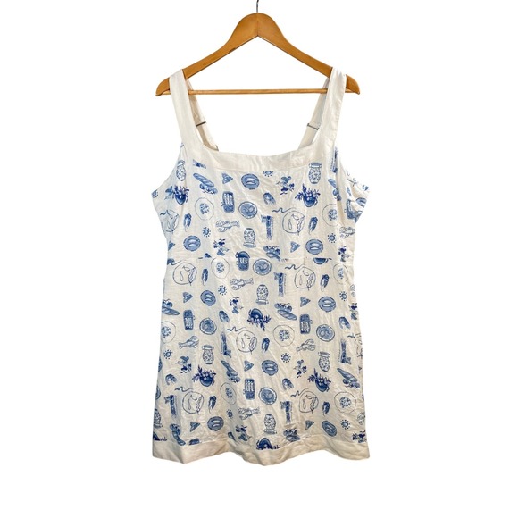 Abercrombie & Fitch Dresses & Skirts - Abercrombie & Fitch Mini Dress Womens XXL Linen Blend Coastal Preppy Nautical
